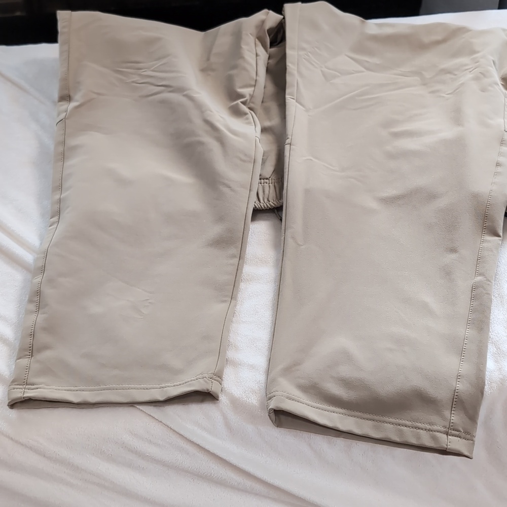 Men's Size 3X Vively Fleece Lined Khaki Elastic Drawstring Waist Athletic Pants - Picture 8 of 12
